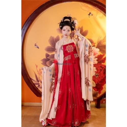 2021 oriental woman chinese traditional costumes hanfu retro fairy dance performance dress ancient women oriental hanfu costume
