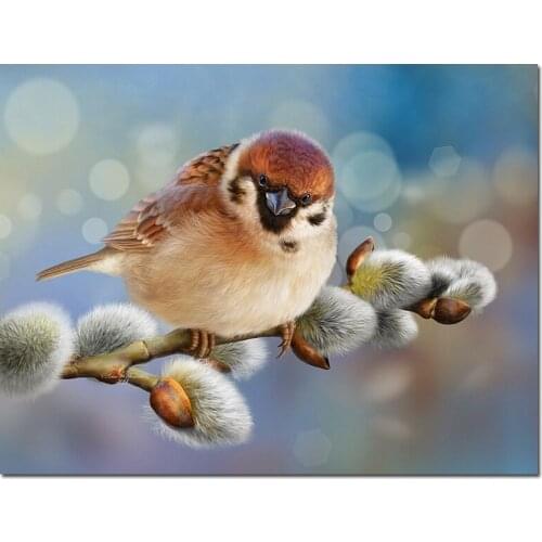 5D Diamond Painting Shell Beach Full square Round Diamond mosaic Sale Picture Rhinestone Diamond Embroidery little birds