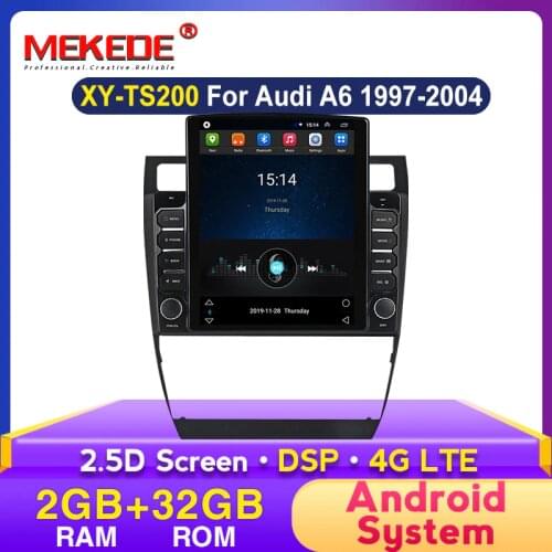 Android Car Radio Multimedia Video Player Auto Stereo GPS For Audi A6 C5 1997-2004 2 Din DVD DSP CarPlay Steering Wheel Controls