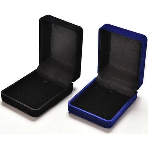 Velvet Necklace Jewelry Container Gift Display Box Ring Bracelet Storage Case Portable Soft Velvet Cuboid Jewelry Organizer Box