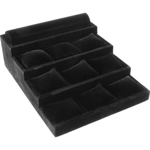 Velvet Bracelet Bangle Holder Display Jewelry Trays Watch Tray Pillow Insert