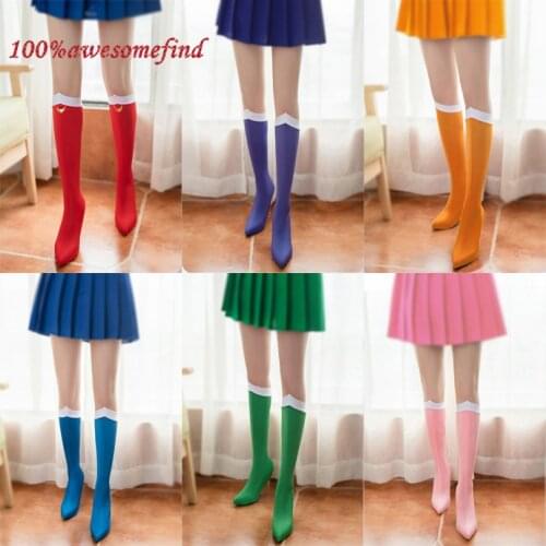 Sailor Moon Tsukino Usagi Cosplay Accessories Socks Costume Knee High Boots Cover Sailor Chibimoon Sailor Venus Shoes Case Cover