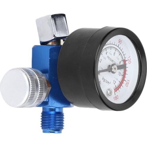 G1/4 Spray Paint Gun Air Pressure Regulator Pressure Gauge Pneumatic Tool Accessory G1/4 Thread Port 0-11BAR 0-180PSI
