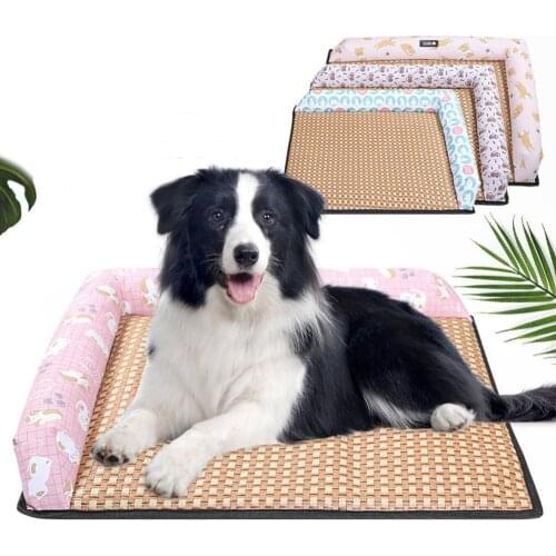 Summer Sleeping Mat Nonslip Oxford Printing Bed Nest for Pet Dogs