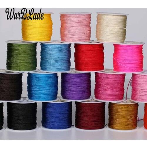 Hot High Quality 45M 0.8mm Cotton Cord Nylon Cord Thread String DIY Tassels Beading Braided Bracelet Jewelry Accessories Making
