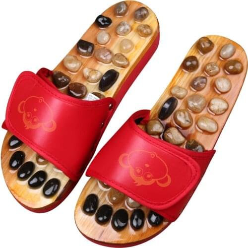 Natural cobbled Massage slippers foot massager Reflexology Health Massage Improve sleep quality and blood circulation Size 35-44