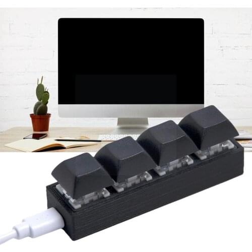 USB Keypad 4 Keys Mechanical Keyboard Custom Shortcut Keys Mini Single Keyboard Keys