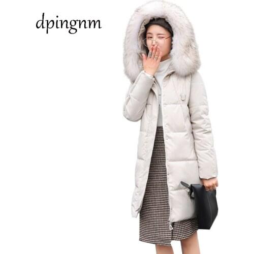 Fashion Autumn Warm Winter Jackets Women Fur Collar Long Parka Plus Size lapel Casual Cotton Womens Outwear Park 2524c