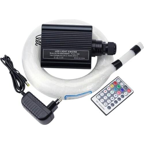 16W RGBW LED Fiber Optic DIY Star sky Ceiling Light Kit 150pcs/200pcs/300pcs/360pcs*0.75MM*3M optical cable 28key remote control