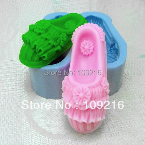 Wholesale!!!1pcs Girl Fashion Shoes (H0065) Silicone Handmade Soap Mold Crafts DIY Mold