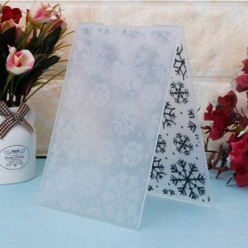 4X7B Plastic Embossing Folder Template For DIY Scrapbook Photo Album Card Paper Craft Christmas Snowflake