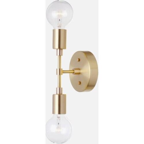 Industrial Vintage copper Brass Lighting Wall Lamp Retro double heads Antique brass Light E26/E27 For bedroom reading of Art