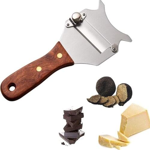 Wire Cheese Slicer Adjustable Blade Chocolate Shaver Thickness Cheese Cutter for Soft, Semi-Hard Cheeses Kitchen Cooking Tool