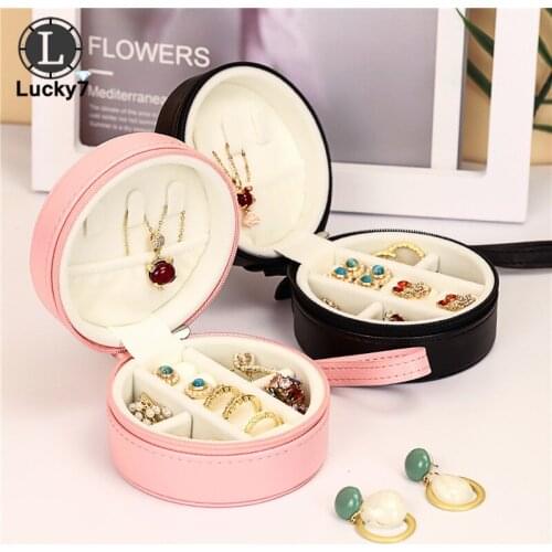 Candy Jewelry Box Zipper Portable Cute Color Jewelry Ring Pendant Case Mini Lovely Macaron Earring Organizer Ring Storage Box