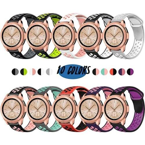For Samsung Galaxy Watch (42mm)/ Galaxy Watch Active (40mm)/Active2 40mm/44mm20mm Silicone Strap Sports Replacement Wristband
