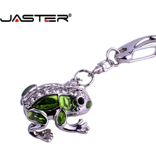 JASTER beautiful 32GB crystal frog model usb2.0 pen drive 4GB 8GB 16GB USB Flash Drive creative gift usb