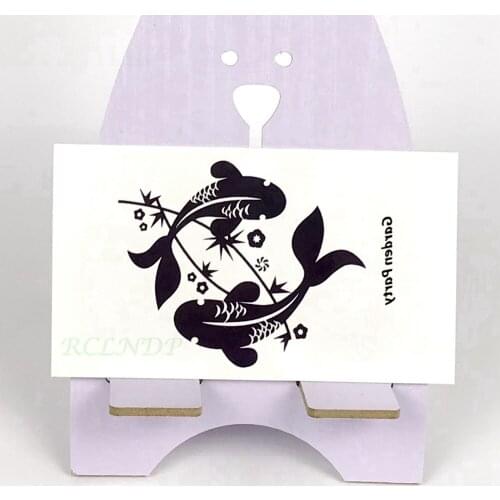 Waterproof Temporary Tattoo swimming fish leaf flower Pisces tatto stickers flash tatoo fake tattoos