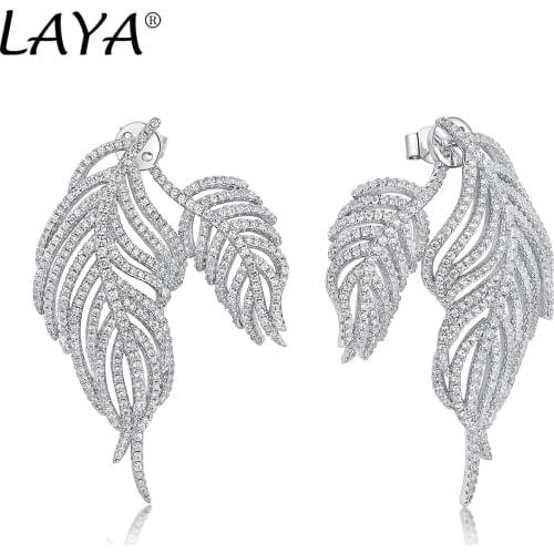 925 Sterling Silver Fashion New Style High Quality Zircon Tree Leaf Drop Earrings for Womens Wedding Luxury Jewelry Gift