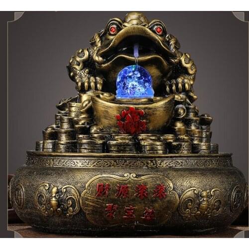 Golden Toad Shengcai hotel luxury Animal Sculpture statue restaurant front desk decoration company opened for business gifts