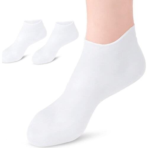 1 Pair Feet Care Socks Spa Home Use New Silicone Moisturizing Gel Heel Socks Cracked Foot Skin Care Protectors Anti Cracking