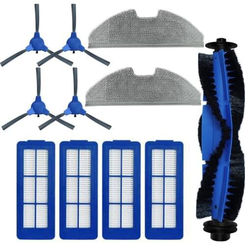 11Pc/Set Roller Brush Filter Mop Cloth Side Brush For Eufy RoboVac G10 Hybrid Vacuum Cleaner Household Cleaning