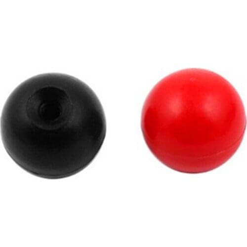 2 Pcs Plastic Round Handle Ball Knob M6 Threaded 25mm Dia Mixed Color