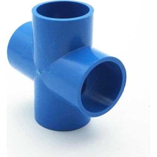 25mm ID PVC 4 Way Cross Tube Joint Pipe Fitting Coupler Water Connector For Garden Irrigation System