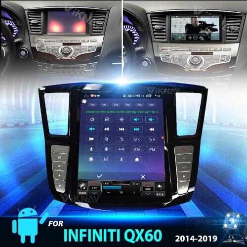 Android Tesla style car autoradio multimedia player for infiniti QX60 2014-2019 GPS navi stereo DVD player