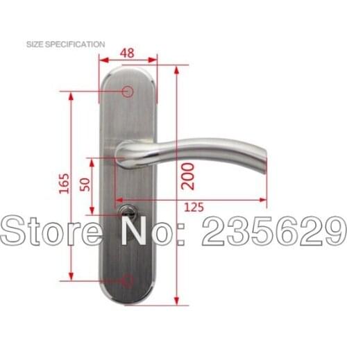 Free Shipping, Bedroom, Bathroom, Kitchen Door Lock, Stainless Steel Brushed finished handle lock,For 35-50mm door,double bolts