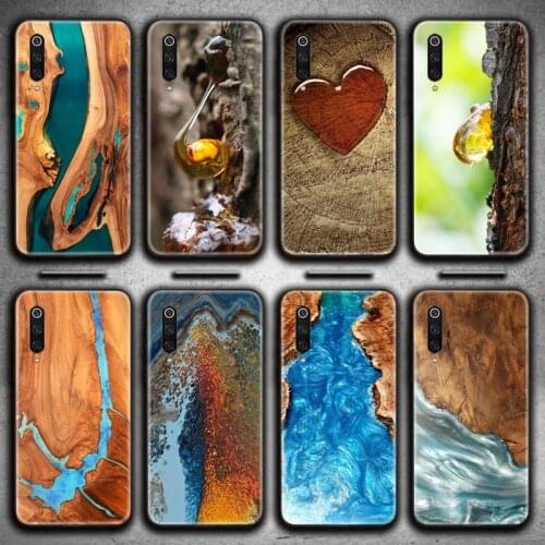 Resin WOOD Marble Colorful Phone Case for Xiaomi Mi Note 10 Lite Mi 9T Pro xiaomi 10 CC9 9SE