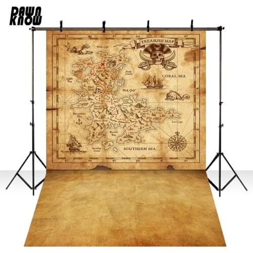 DAWNKNOW Retro Map Photography Background Photocall Baby World Map Photo Shoot Backdrops For Children Photo Studio lv1234