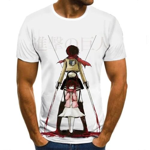 3D Men T-Shirt Attack On Titan Mikasa Clothing Women Children Short Sleeve Cool Tees Fashion Casual Summer Boy Kids Streetwear