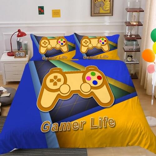 Fashion Bedding Set 2/3pcs 20 Patterns 3D Digital Gamer Printing Duvet Cover Sets 1 Quilt Cover + 1/2 Pillowcases US/EU/AU Size