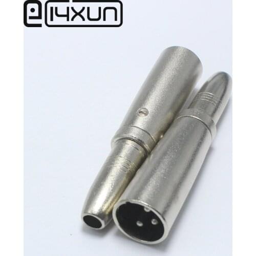 EClyxun 1Pcs Metal XLR 3 Pin Male Adapter Connector to 6.5mm Female Jack Socket for Music Desk Speaker Audio Microphone