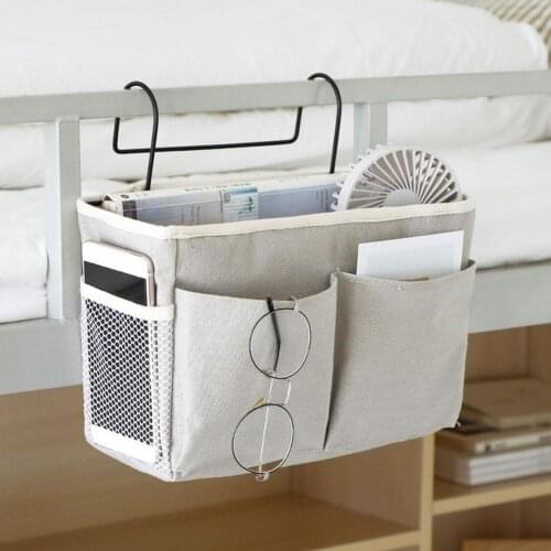 Multi-function Bedside Storage Hanging Bag Bed Table Basket Bedside Organizer Shelf Hanging Bag for Home Storage