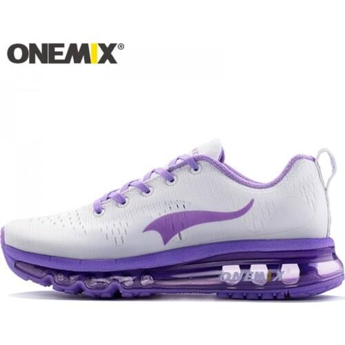 ONEMIX fashion Running Shoes Women Sports Shoes Sneakers Damping Air Cushion Breathable Knit Mesh Vamp For Outdoor Walking Shoes
