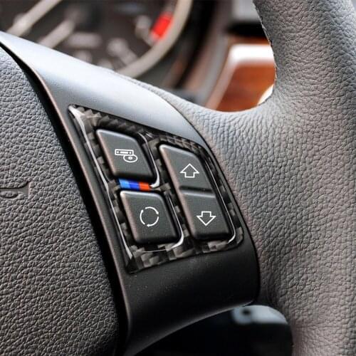 Wheel Button Frame Trim Carbon Fiber Steering Decoration Unique Parts Portable Car Ornaments for BMW E92 M3 07-13