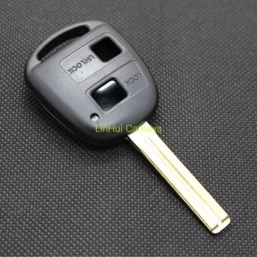 PINECONE for TOYOTA 2 Buttons Uncut Brass Blade Type 3 INNER GROOVE Blank Straight ABS Key Shell 1PC WHOLESALE