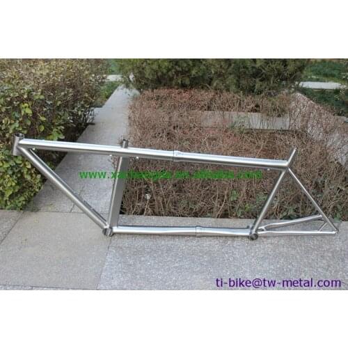 Tandem bike frame in titanium with post mouth, Titanium tandem bike frame with Couples, cheap titanium tandem frame with specal