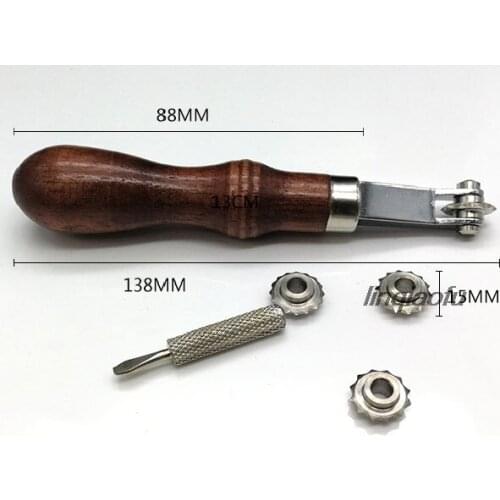 Spacing wheel scriber With 4 kinds of roller tools diy handmade leather pitch wheel