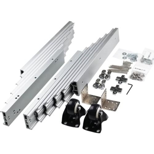 Cabinet Table Slideway Foldable Guide Rails Multi-Section Flat Push Extendable Hidden Desk Bar Counter Camera Track Accessories