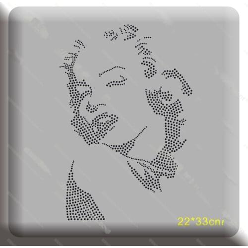 Marilyn Monroe pattern hot fix rhinestone motif rhinestone iron on transfers designs rhinestone iron on transfers designs