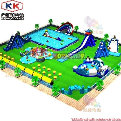 Super inflatable water park, hot inflatable floating water park projects