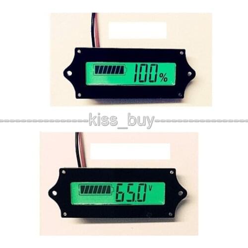Lead-acid Lithium LCD Indicator Battery capacity Tester voltmeter 12V 24v 36 48V car batteries test display board