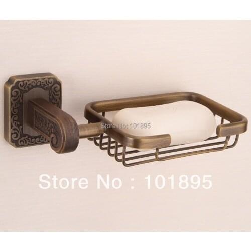 X16010- Luxury Wall Mounted Brass Material Bathroom Accessories Bronze Color Soap Basket Paper Holder and Towel Ring
