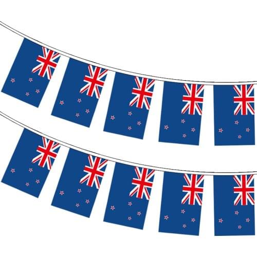 Xvggdg 20pcs/set New Zealand bunting flags Pennant String Banner Buntings Festival Party Holiday