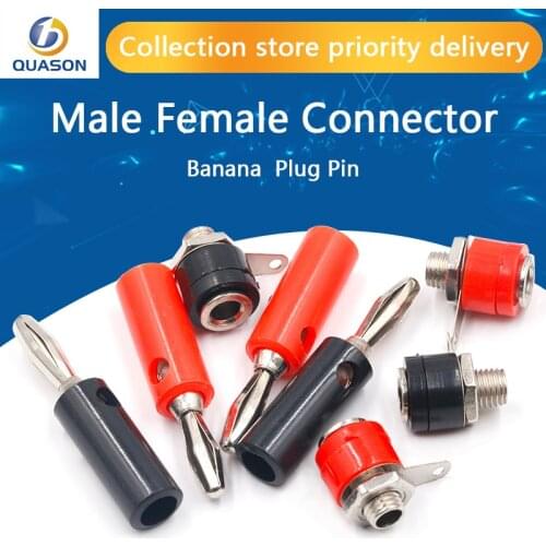 1male and Female 4mm Banana Plug Male and Female to Insert Connector Banana Pin DIY Model Parts Free Shipping Russia
