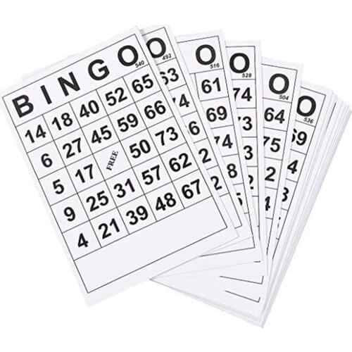 40Pcs Bingo Game Card Bingo Card for Fun Intellectual Development Plaything (White) 5.9x7.1 Inches