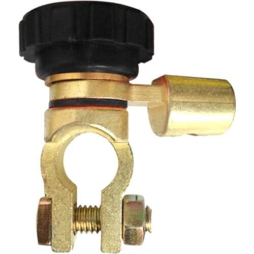 17MM Black Knob Car Power Switch Anti-leakage Copper Alloy Plating Bath Battery Pile Head 58MMx33MM