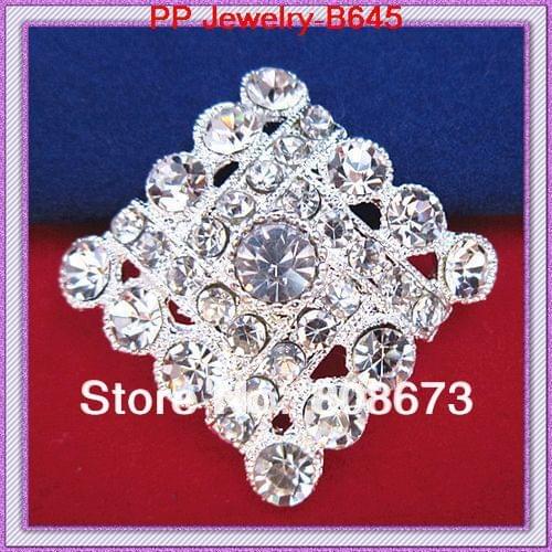 DHL, FEDEX FREE SHIPPING Wholesale Lot High Quality Clear Crystal Rhinestone Alloy Silver Brooch For Wedding,Party,Gift.etc